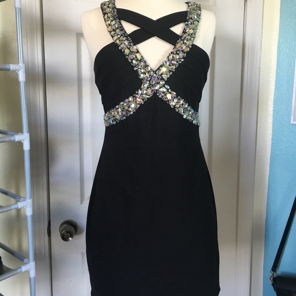 Knee Length Black Homecoming Dress